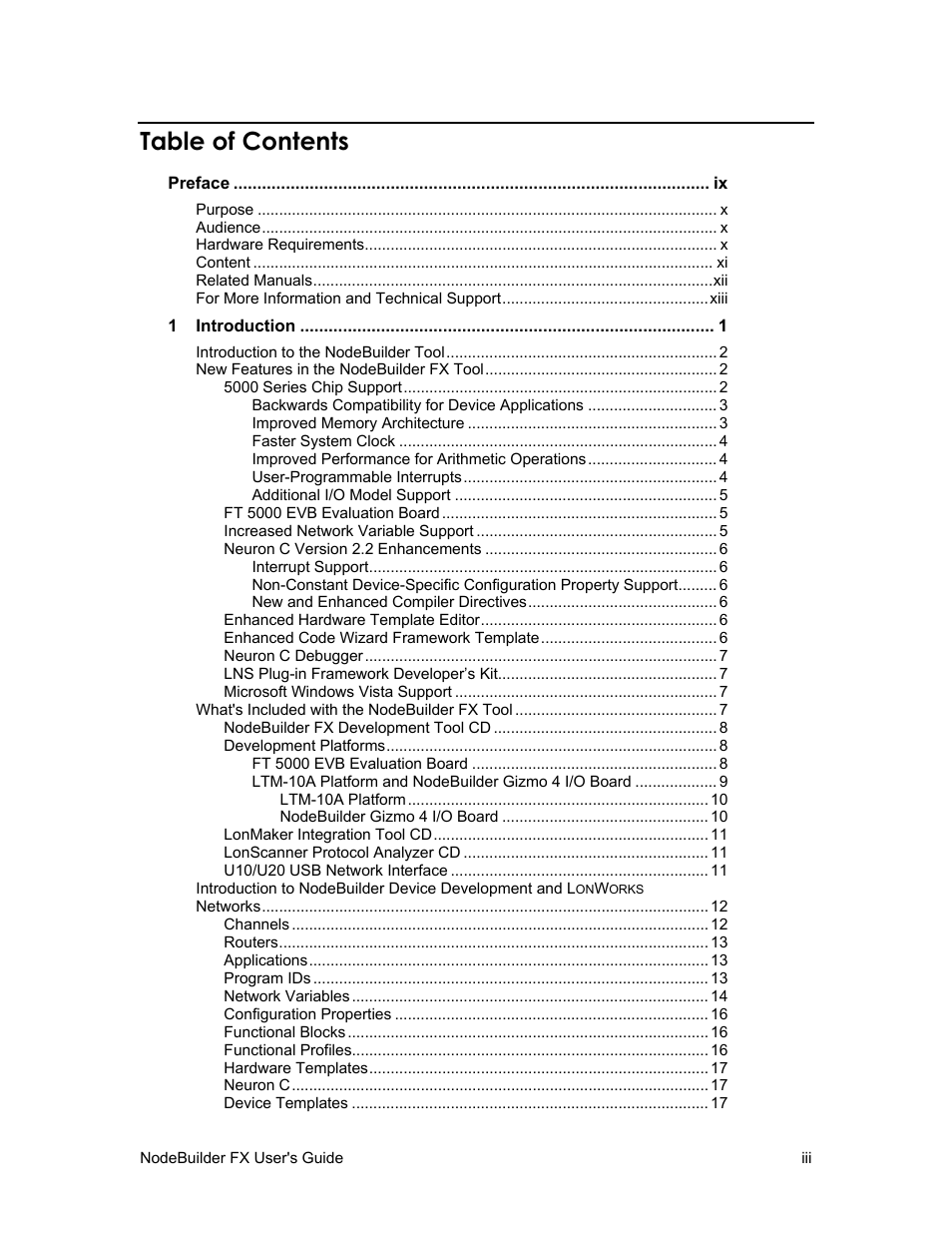 Echelon NodeBuilder FX User Manual | Page 3 / 300