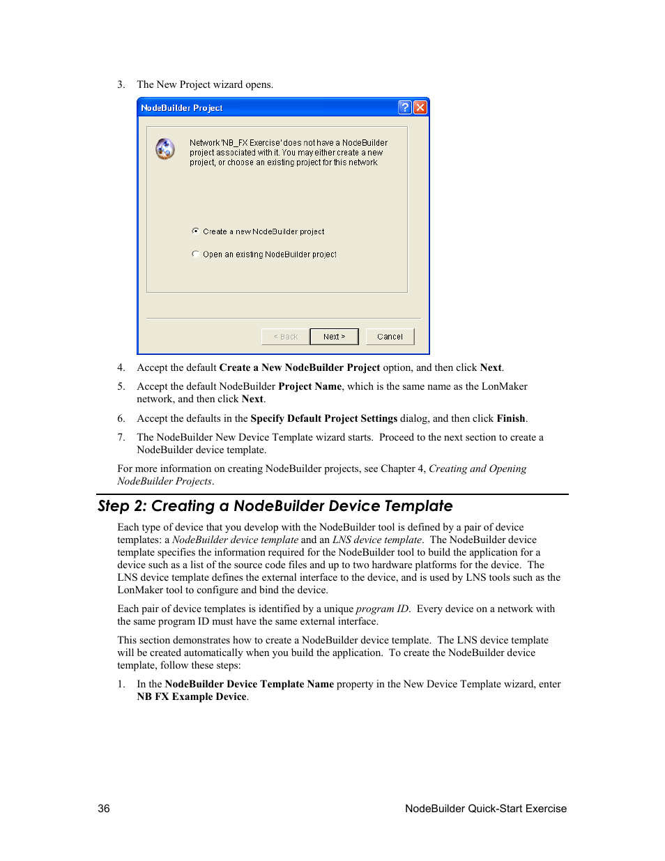 Step 2: creating a nodebuilder device template | Echelon NodeBuilder FX User Manual | Page 50 / 300
