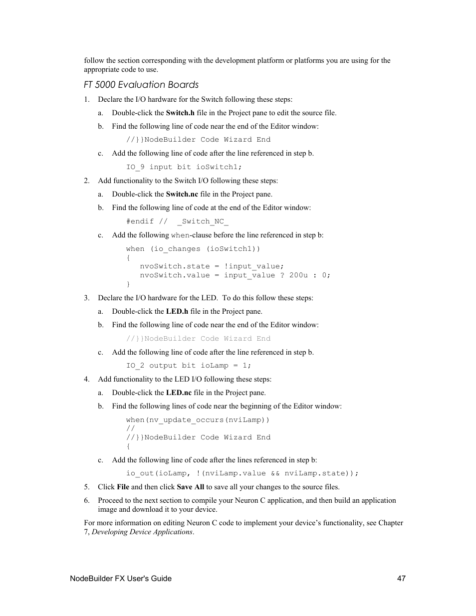 Ft 5000 evaluation boards | Echelon NodeBuilder FX User Manual | Page 61 / 300