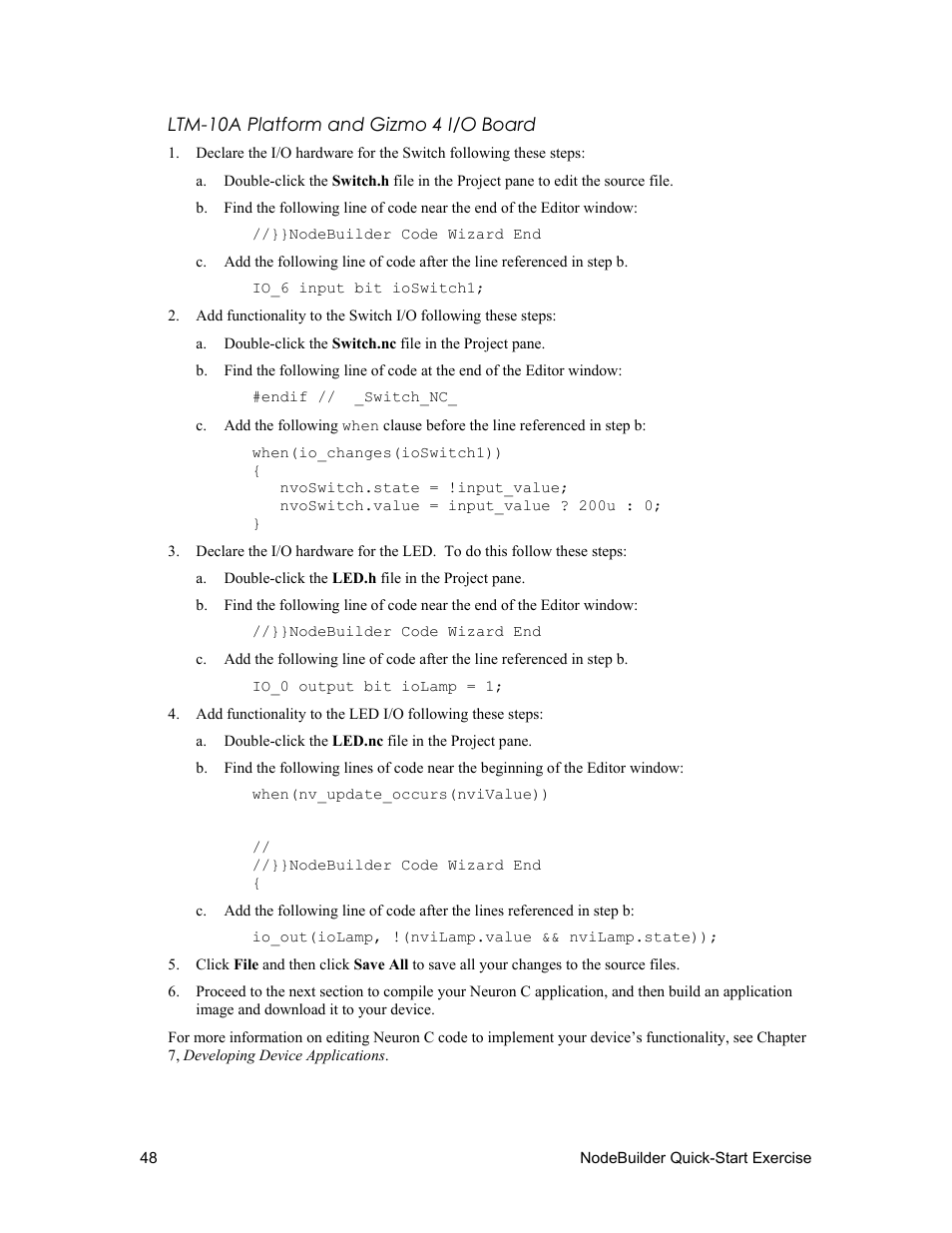 Ltm 10a platform and gizmo 4 i/o board | Echelon NodeBuilder FX User Manual | Page 62 / 300