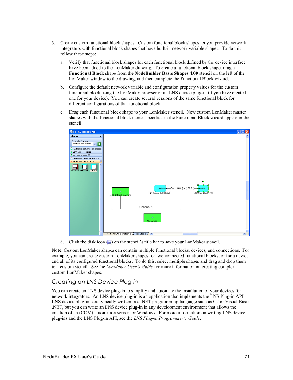 Creating an lns device plug in | Echelon NodeBuilder FX User Manual | Page 85 / 300