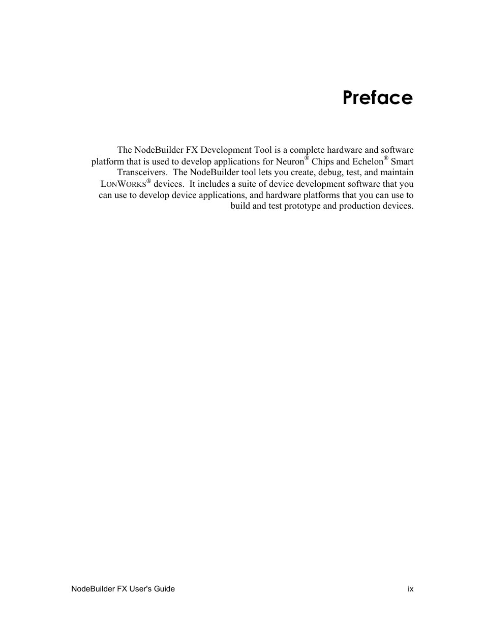 Preface | Echelon NodeBuilder FX User Manual | Page 9 / 300