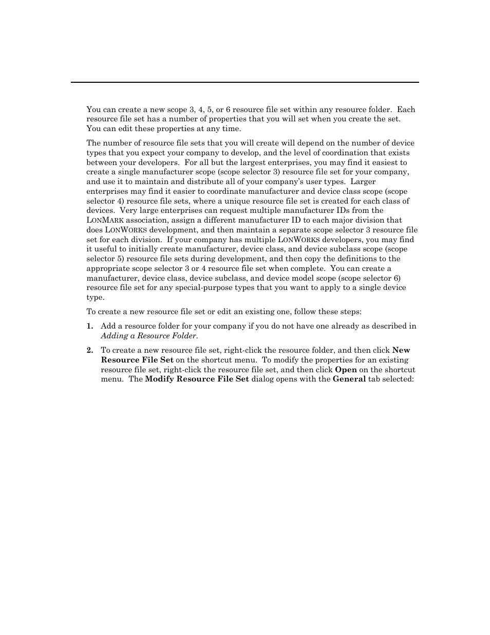 Creating and modifying a resource file set, Ter 4, creating and modifying a resource file set | Echelon NodeBuilder Resource Editor User Manual | Page 24 / 90