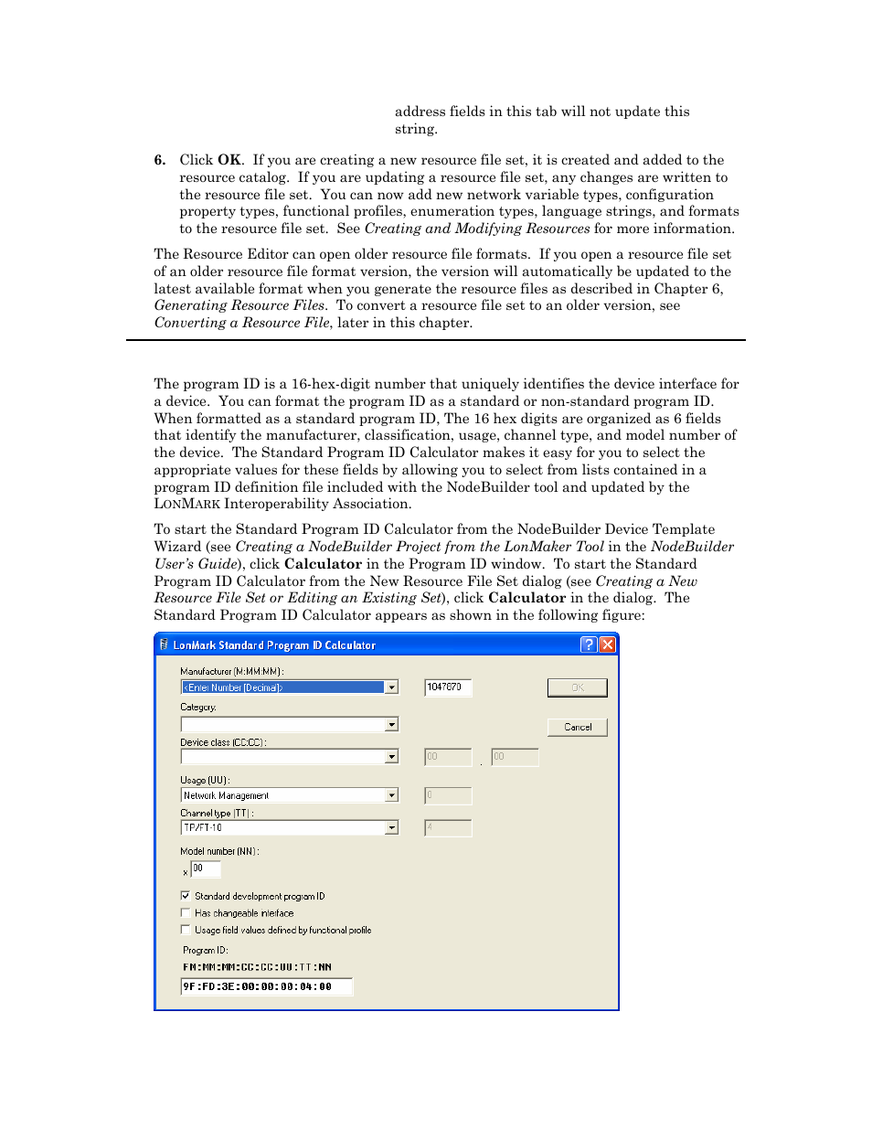Using the standard program id calculator | Echelon NodeBuilder Resource Editor User Manual | Page 28 / 90