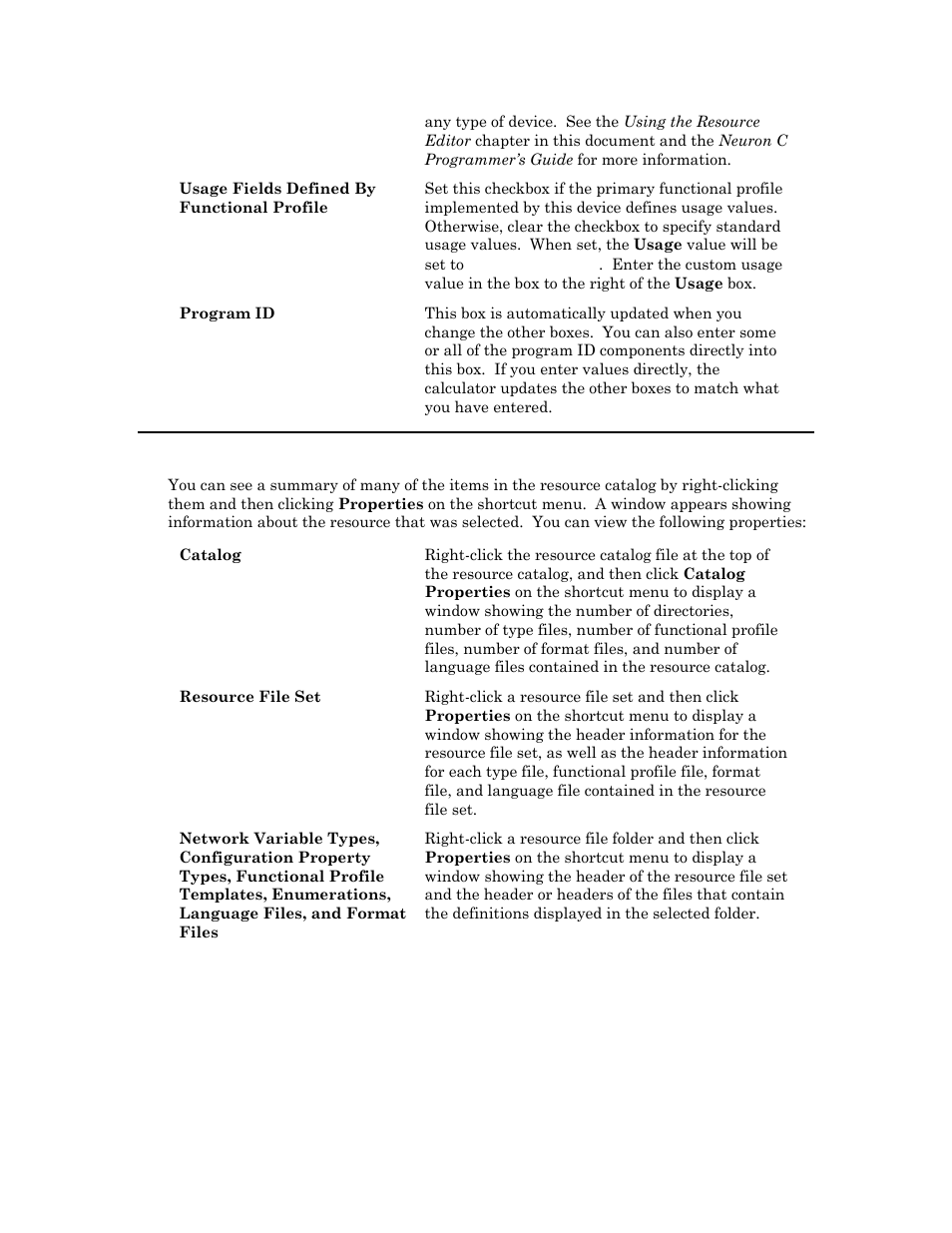 Viewing resource file properties | Echelon NodeBuilder Resource Editor User Manual | Page 32 / 90