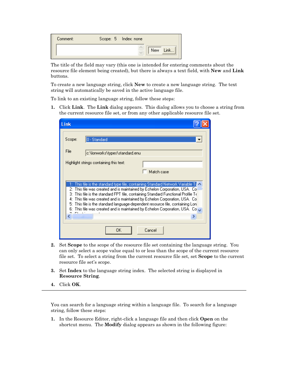 Searching for a language string | Echelon NodeBuilder Resource Editor User Manual | Page 58 / 90