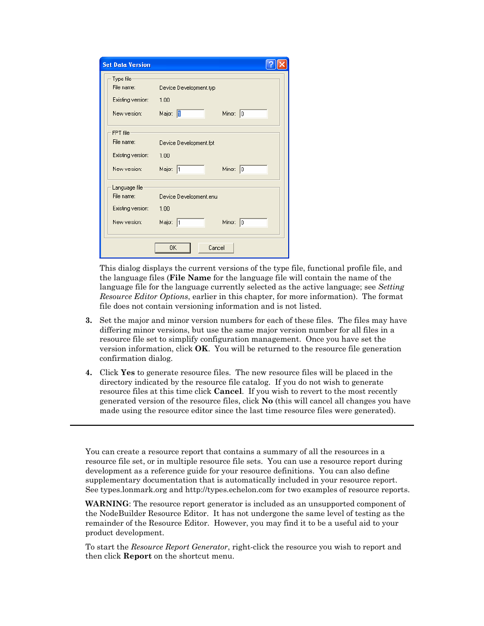 Resource reports | Echelon NodeBuilder Resource Editor User Manual | Page 79 / 90