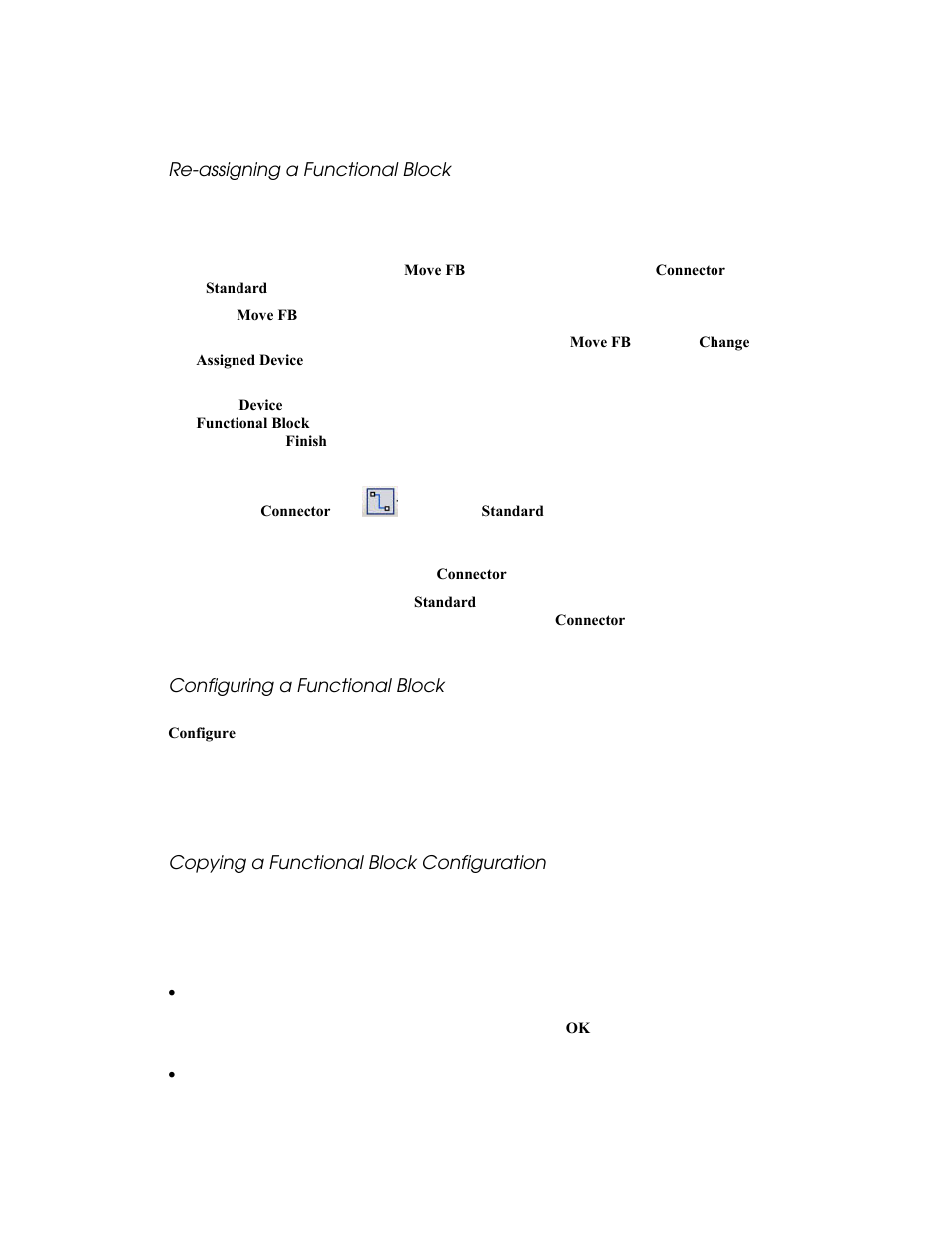 Re-assigning a functional block, Configuring a functional block, Copying a functional block configuration | Echelon LonMaker User Manual | Page 104 / 423