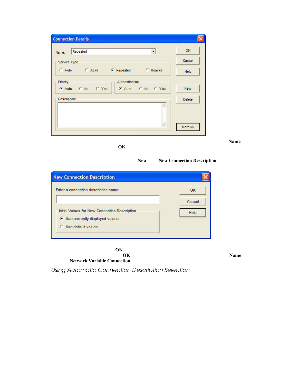 Using automatic connection description selection | Echelon LonMaker User Manual | Page 137 / 423