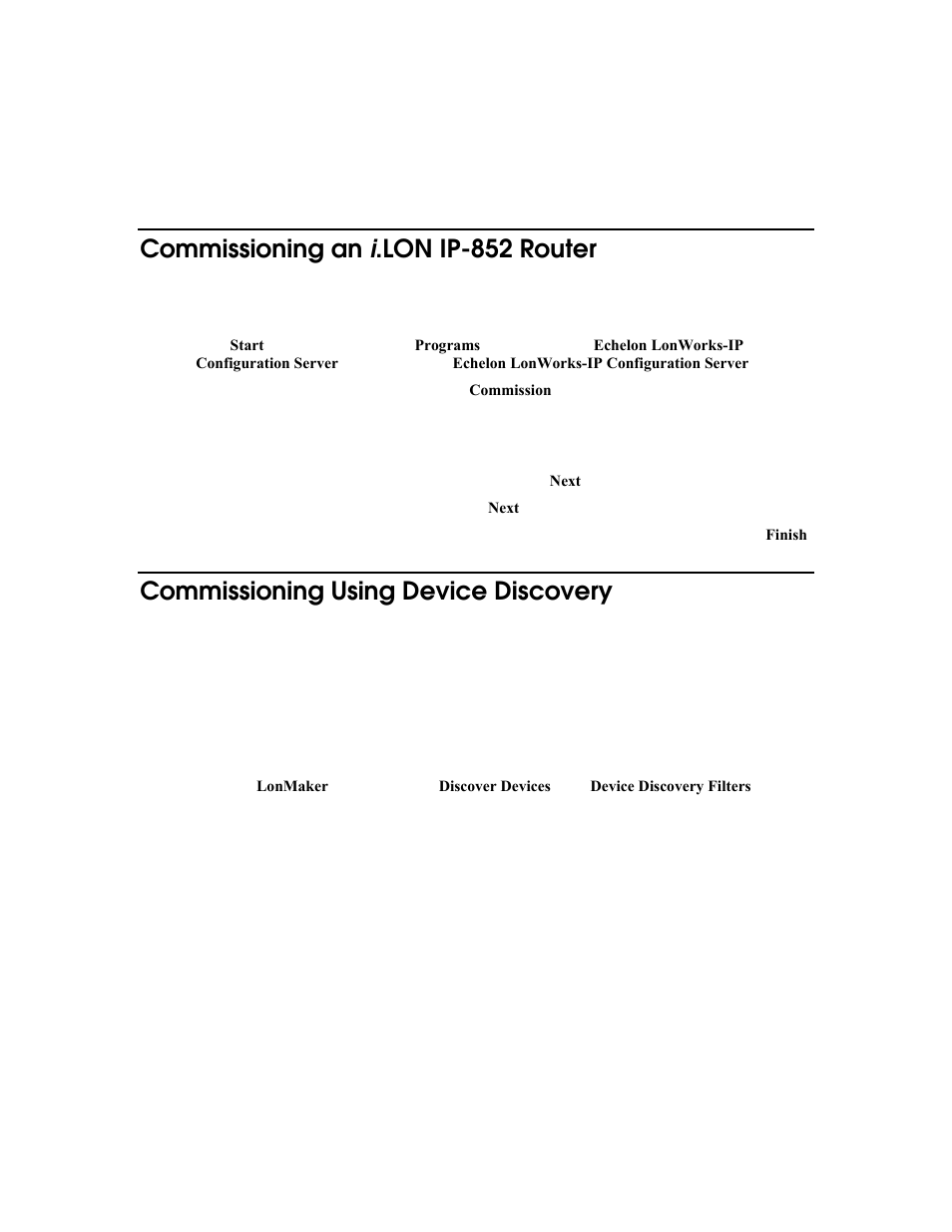 Commissioning an i.lon ip-852 router, Commissioning using device discovery, Commissioning an i .lon ip-852 router | Echelon LonMaker User Manual | Page 172 / 423