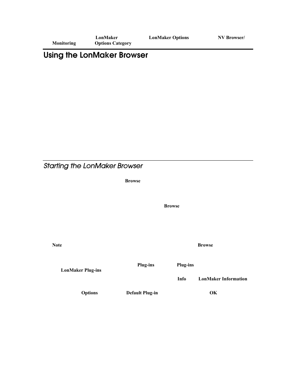Using the lonmaker browser, Starting the lonmaker browser | Echelon LonMaker User Manual | Page 182 / 423