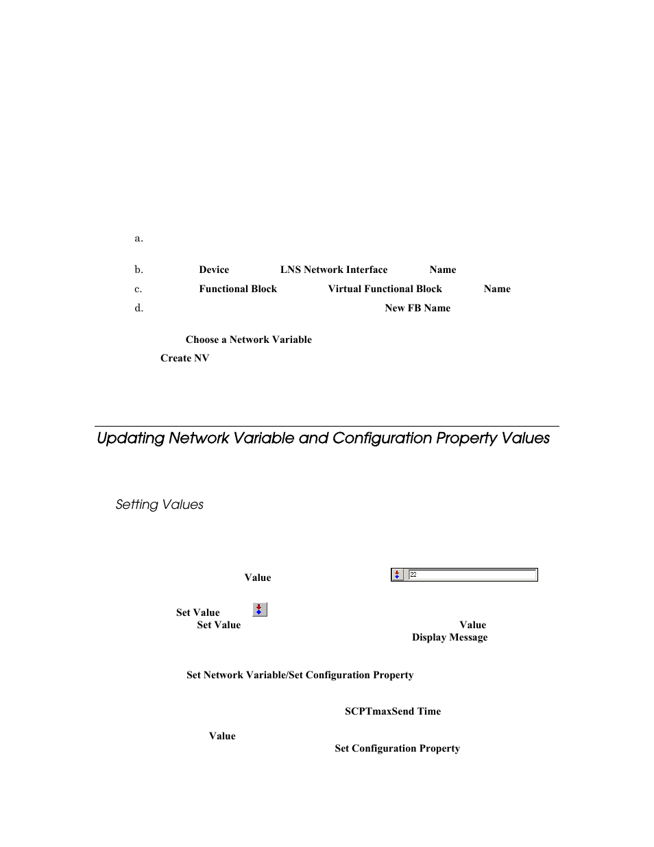 Setting values, Setting values for structured objects | Echelon LonMaker User Manual | Page 189 / 423