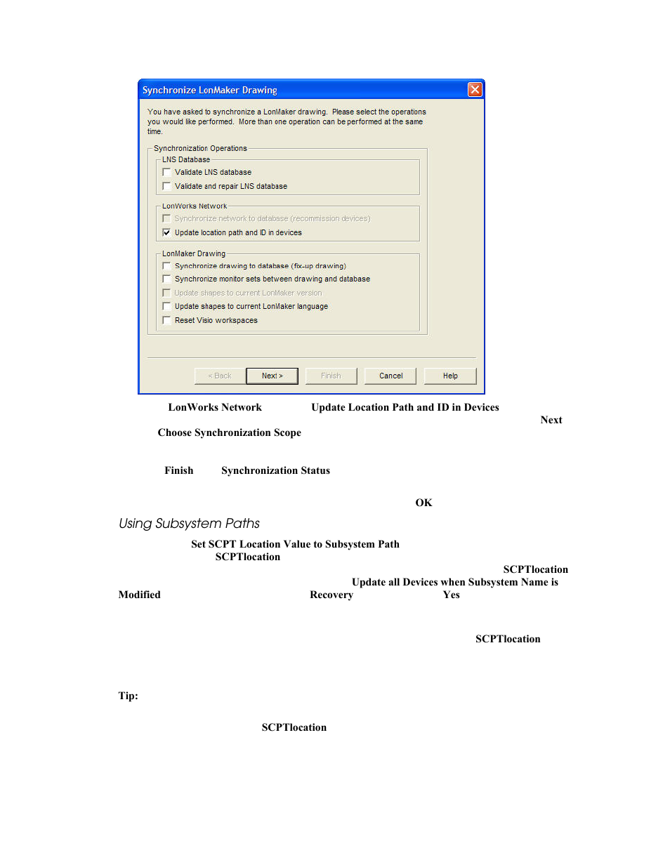 Using subsystem paths | Echelon LonMaker User Manual | Page 237 / 423
