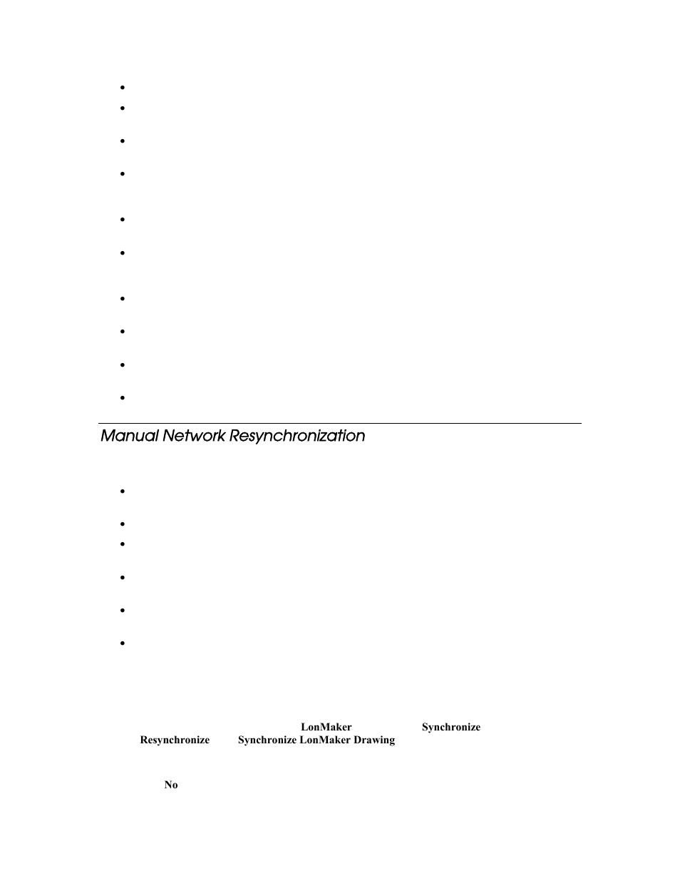 Manual network resynchronization | Echelon LonMaker User Manual | Page 253 / 423