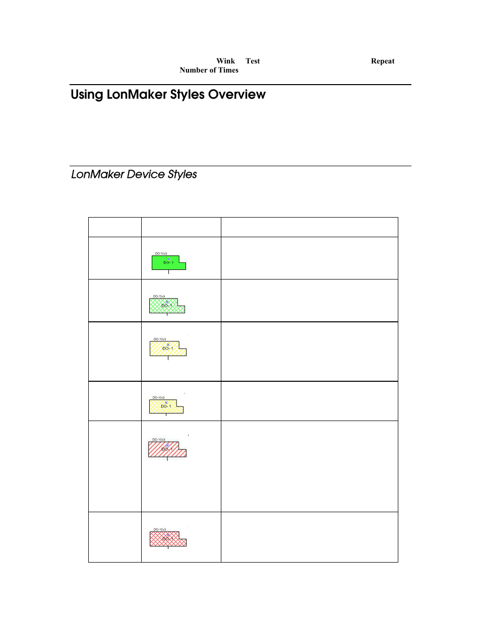 Using lonmaker styles overview, Lonmaker device styles | Echelon LonMaker User Manual | Page 276 / 423