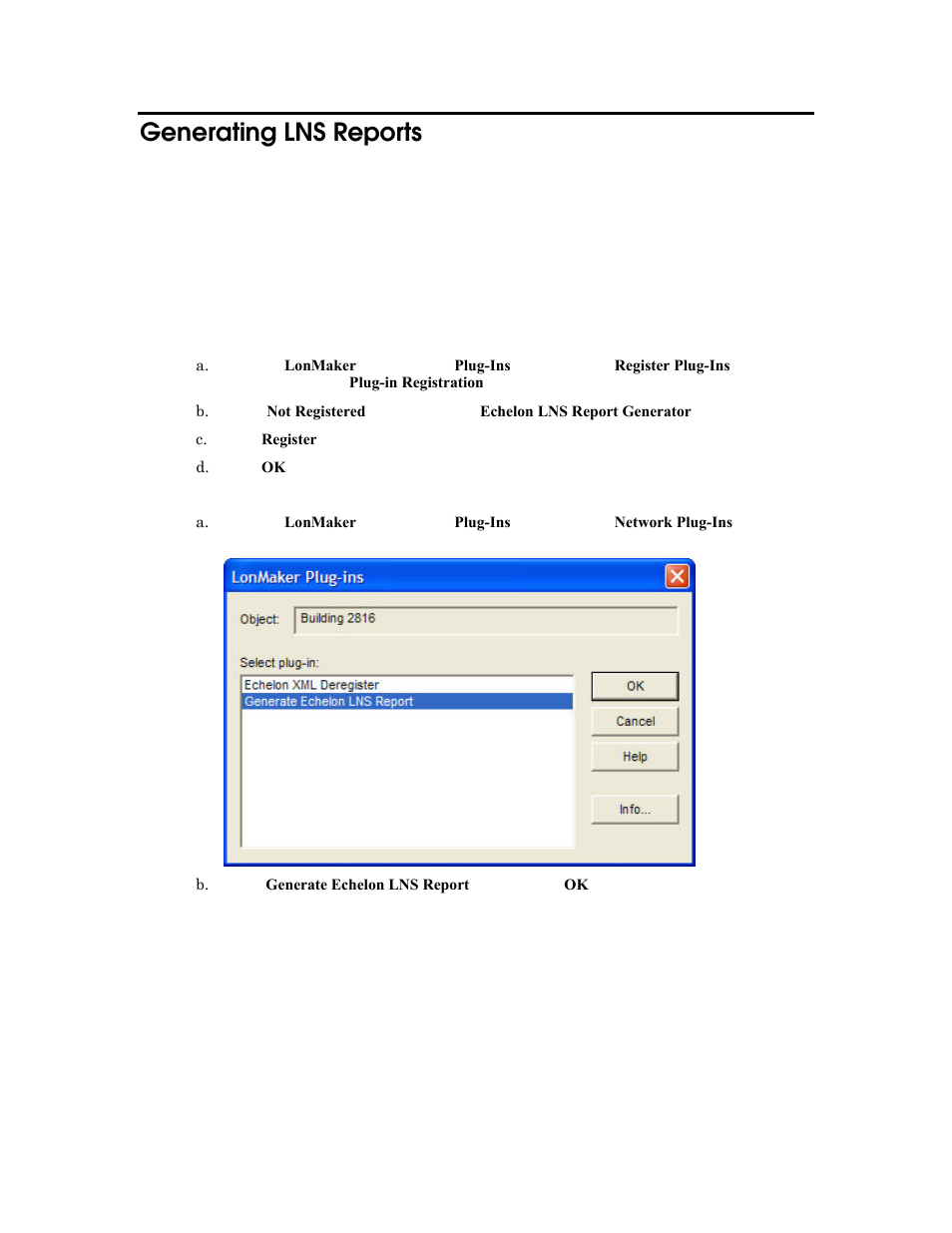 Generating lns reports | Echelon LonMaker User Manual | Page 284 / 423