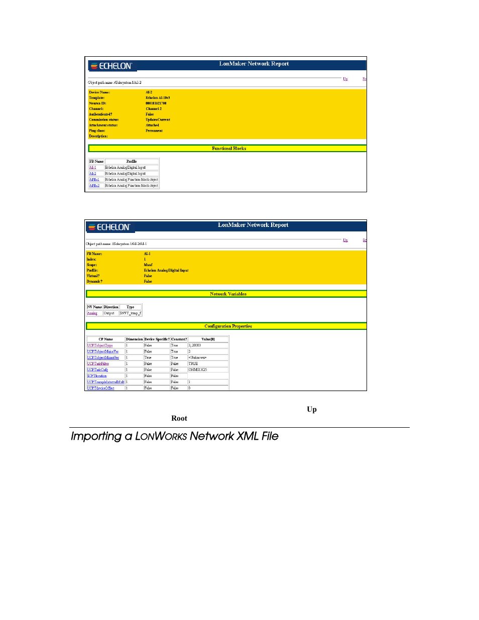 Importing a lonworks network xml file, Importing a l, Network xml file | Echelon LonMaker User Manual | Page 292 / 423