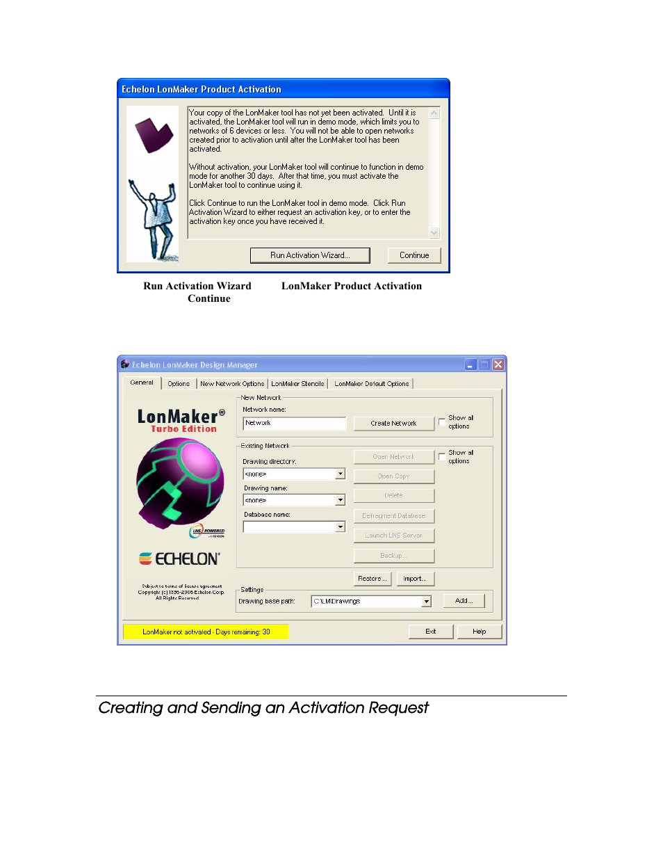 Creating and sending an activation request | Echelon LonMaker User Manual | Page 45 / 423