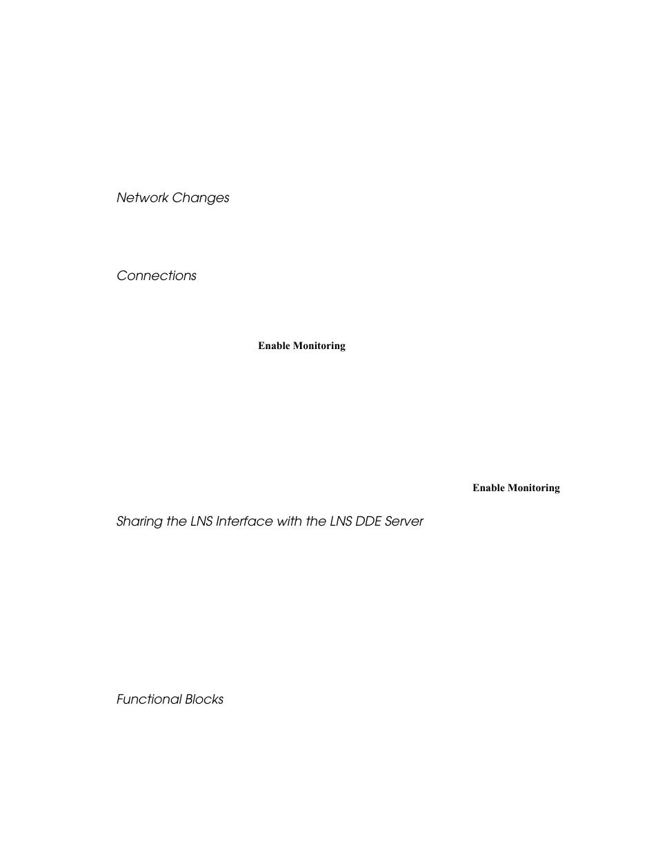 Network changes, Connections, Sharing the lns interface with the lns dde server | Functional blocks | Echelon LonMaker User Manual | Page 52 / 423