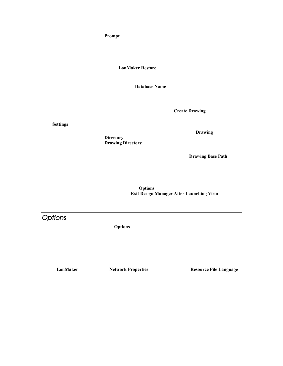 Options | Echelon LonMaker User Manual | Page 56 / 423