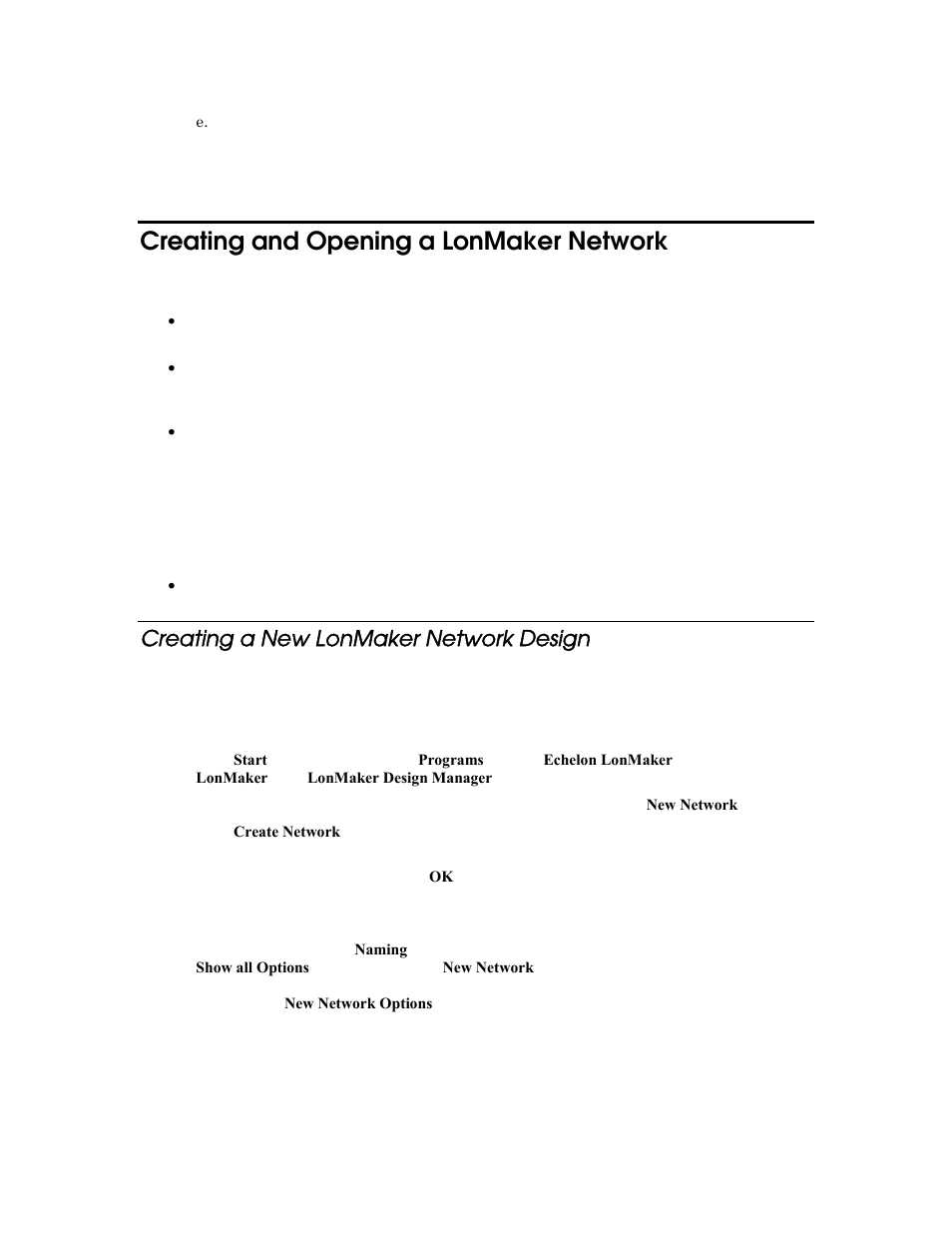 Creating and opening a lonmaker network, Creating a new lonmaker network design | Echelon LonMaker User Manual | Page 63 / 423