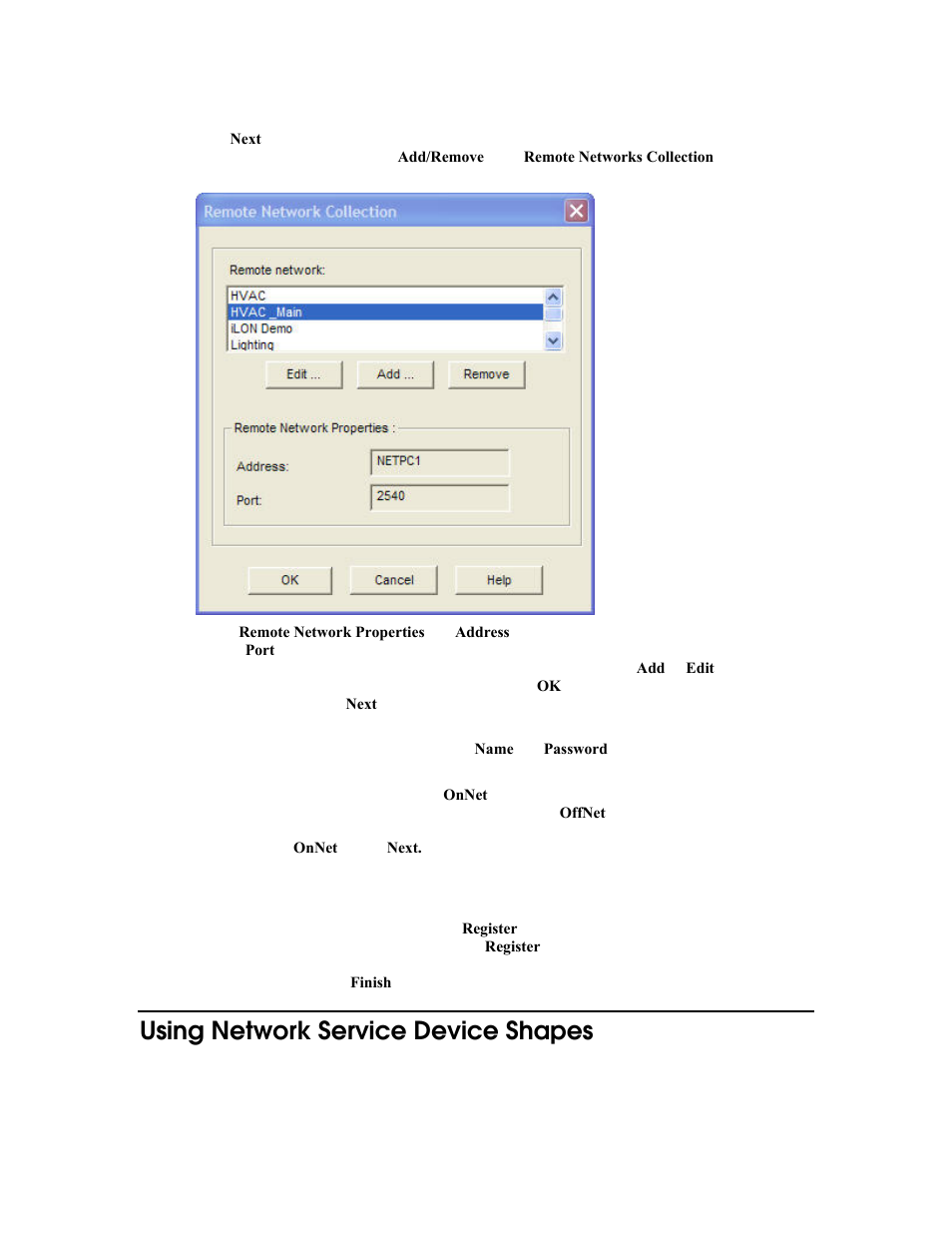 Using network service device shapes | Echelon LonMaker User Manual | Page 85 / 423