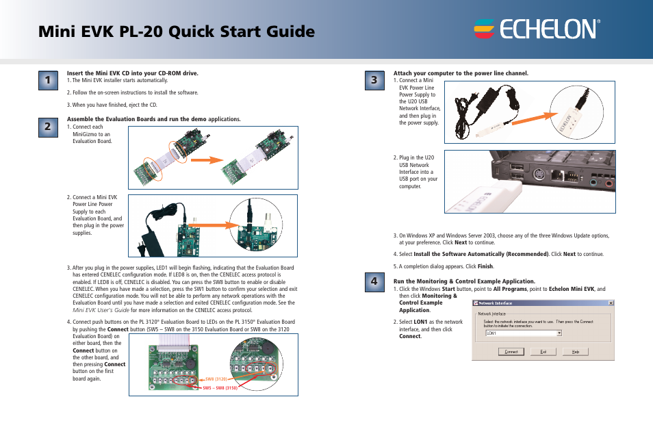 Echelon Mini EVK PL-20N User Manual | 2 pages
