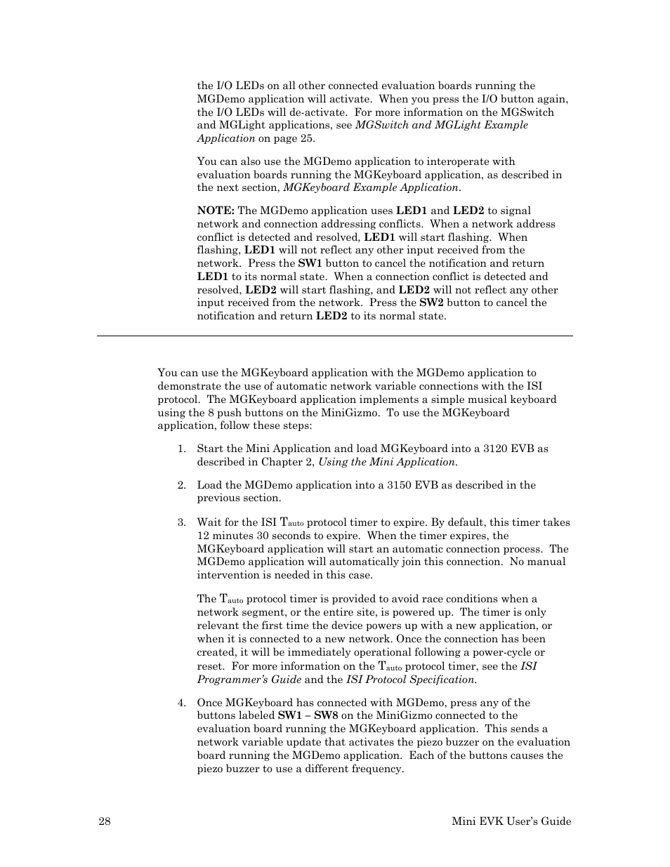 Mgkeyboard example application | Echelon Mini EVK User Manual | Page 34 / 98