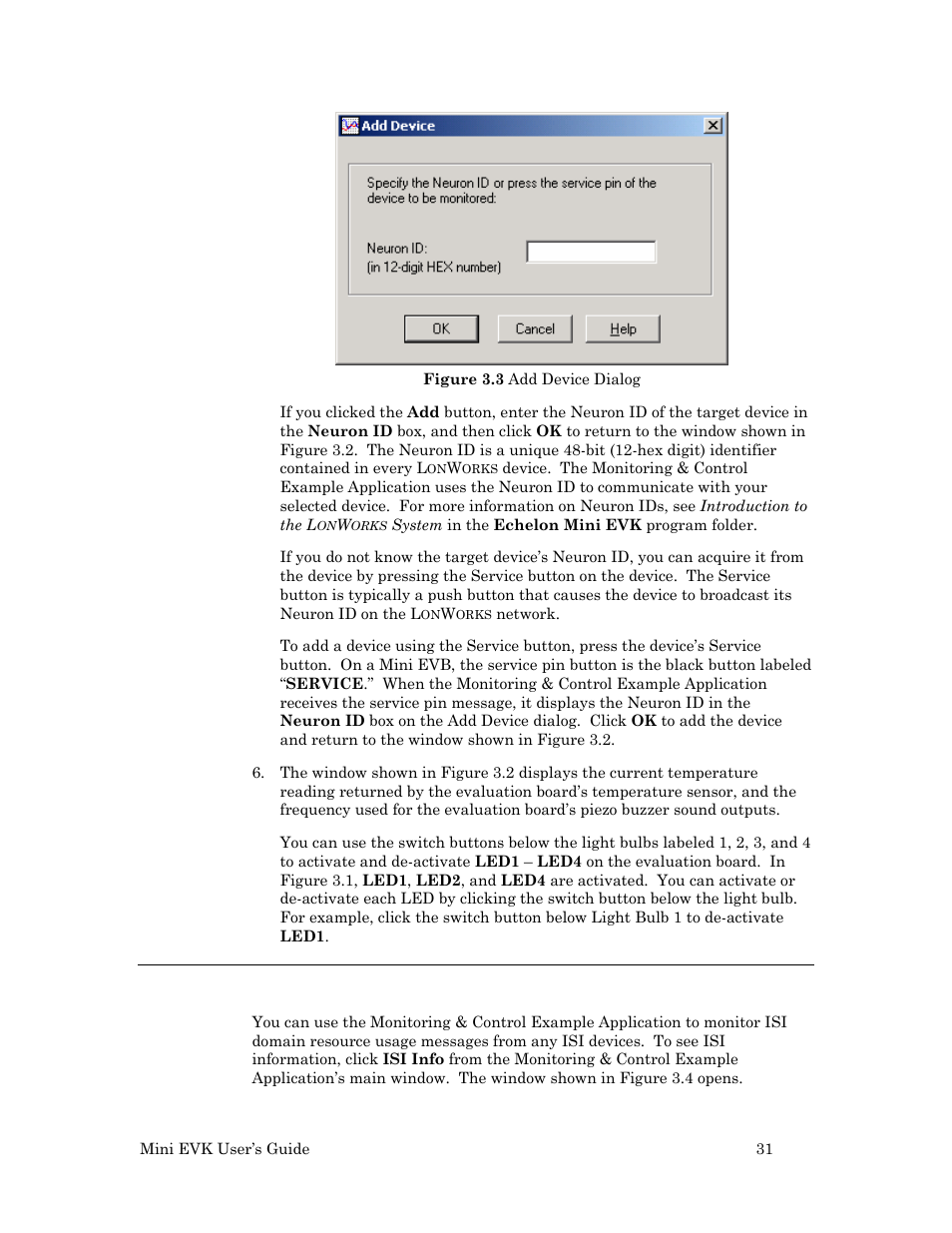 Isi information | Echelon Mini EVK User Manual | Page 37 / 98