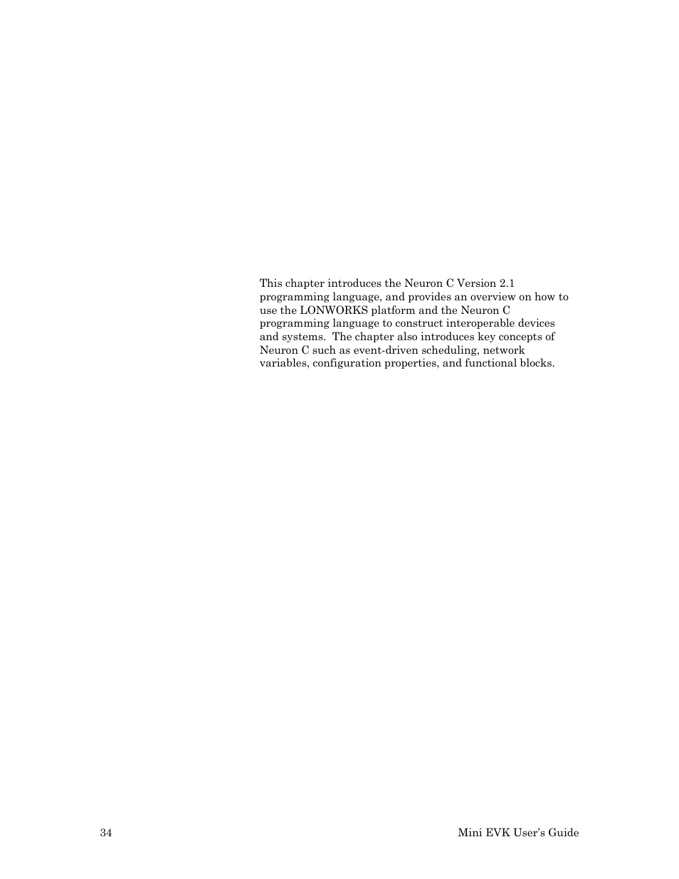 Developing a neuron c application, Ter 4, developing a neuron c application | Echelon Mini EVK User Manual | Page 40 / 98