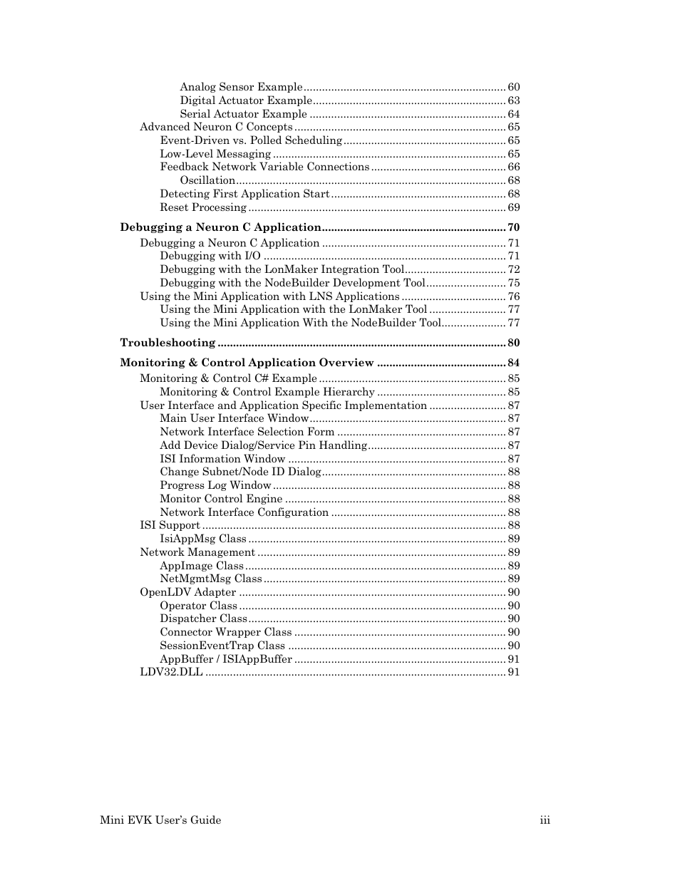 Echelon Mini EVK User Manual | Page 5 / 98