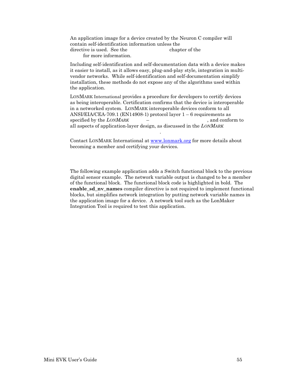 Digital sensor example | Echelon Mini EVK User Manual | Page 61 / 98