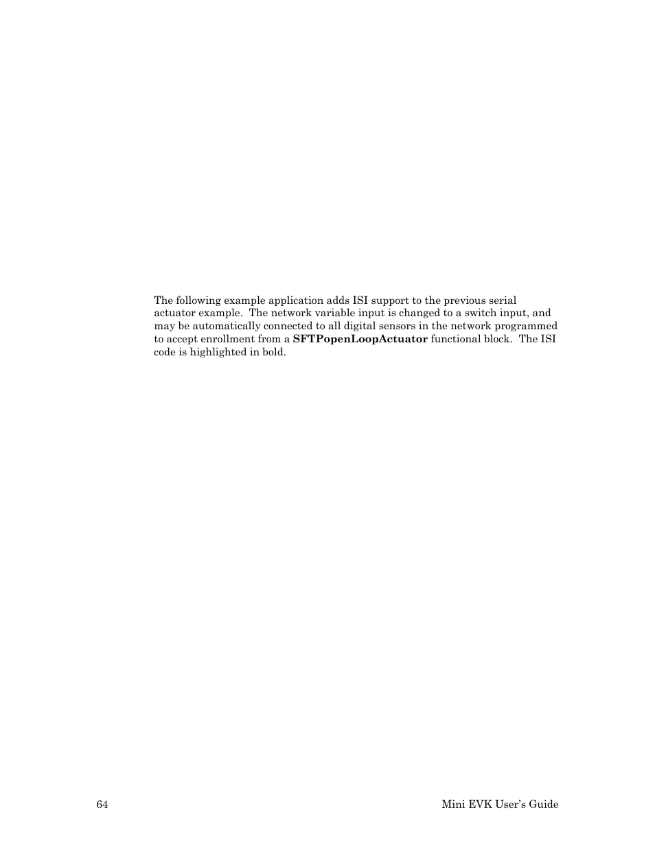 Serial actuator example | Echelon Mini EVK User Manual | Page 70 / 98
