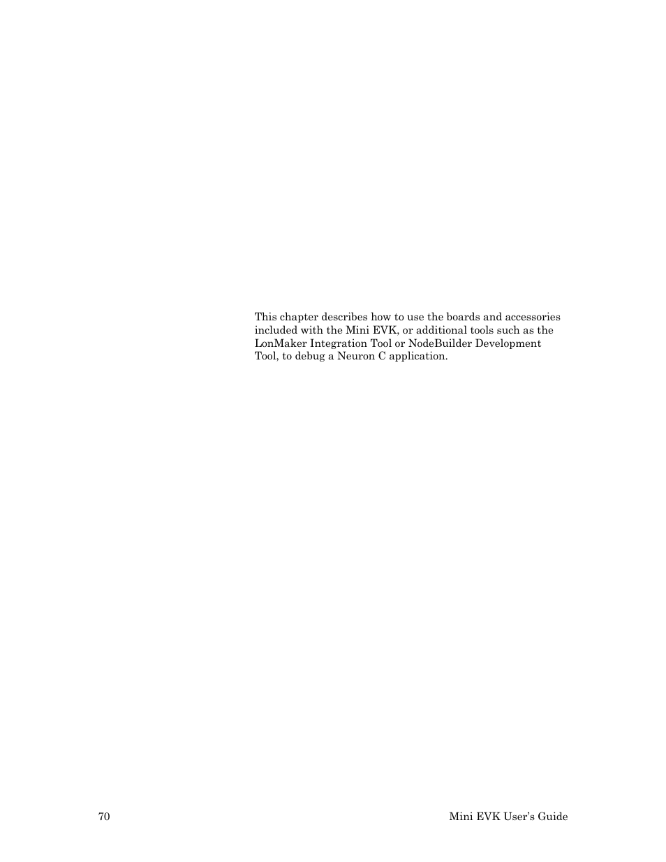 Debugging a neuron c application, Ter 5, debugging a neuron c application | Echelon Mini EVK User Manual | Page 76 / 98