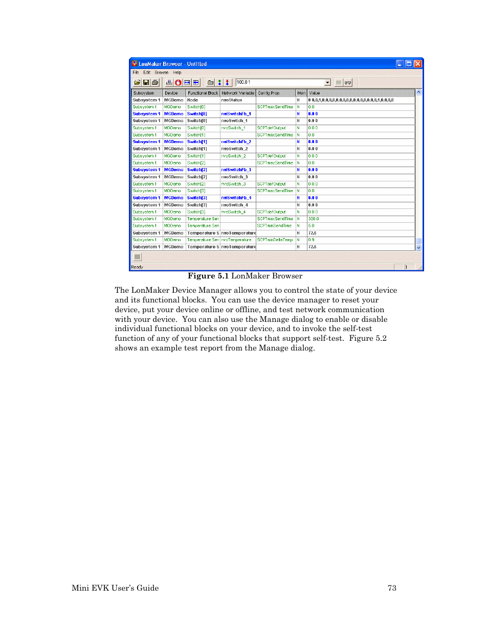 Echelon Mini EVK User Manual | Page 79 / 98