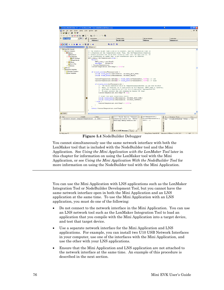 Using the mini application with lns applications | Echelon Mini EVK User Manual | Page 82 / 98