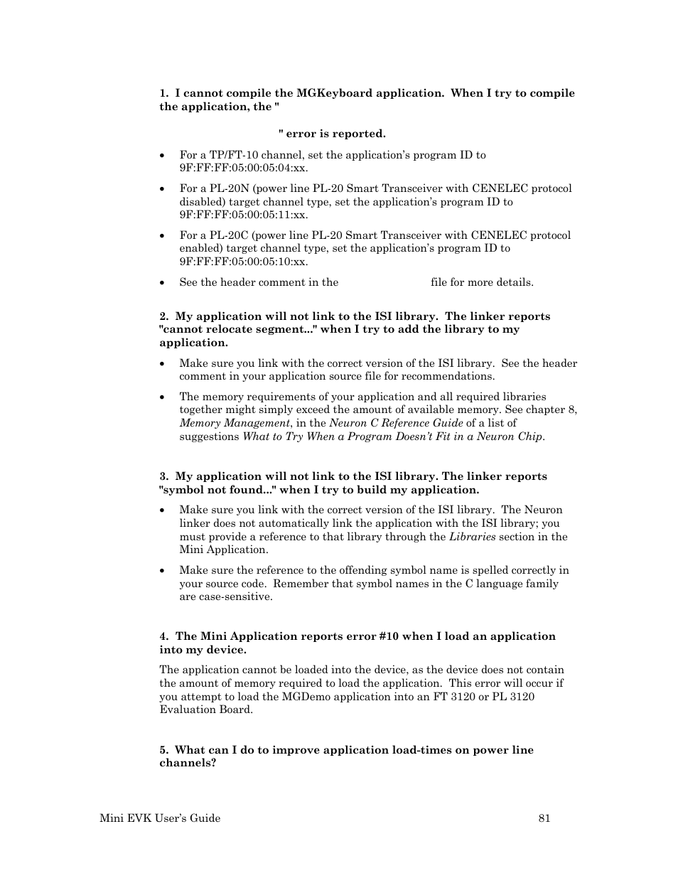 Echelon Mini EVK User Manual | Page 87 / 98