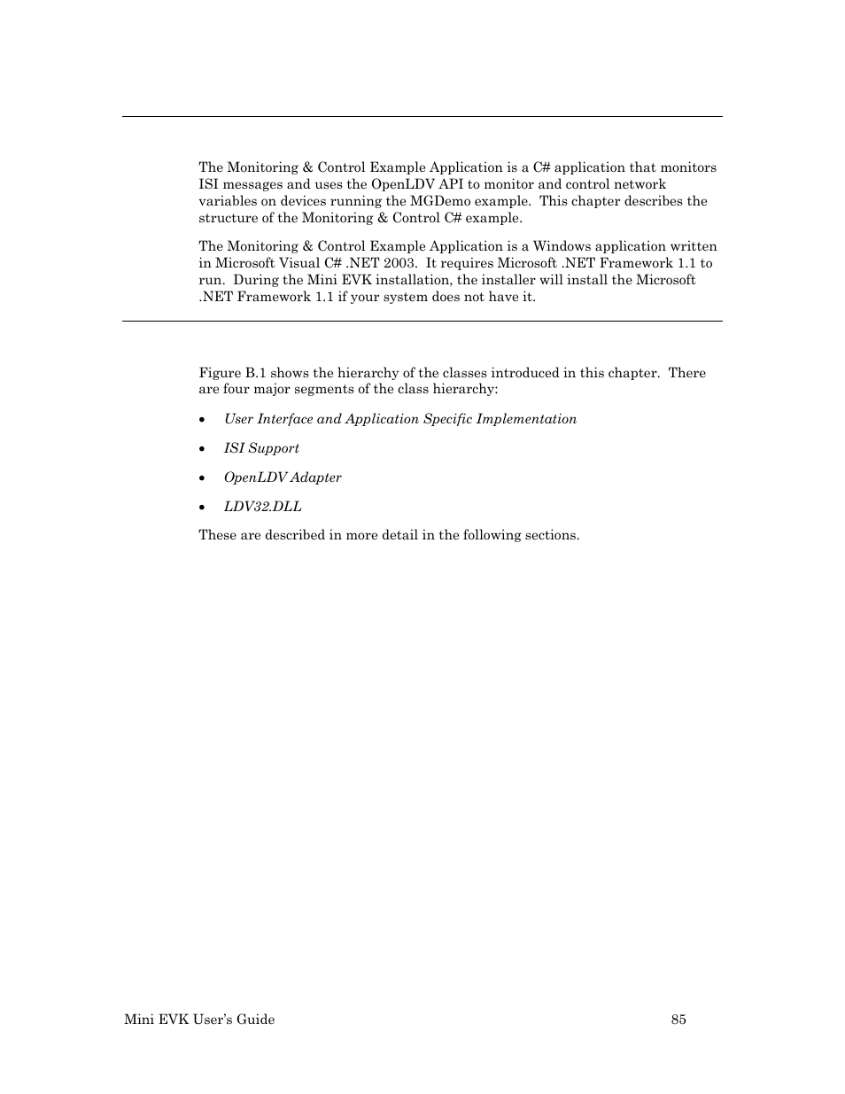 Monitoring & control c# example, Monitoring & control example hierarchy | Echelon Mini EVK User Manual | Page 91 / 98