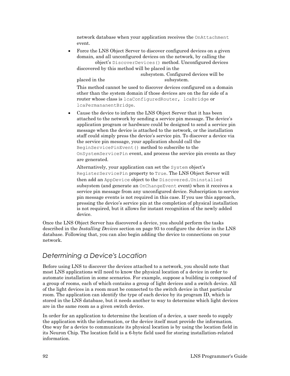 Determining a device's location | Echelon LNS User Manual | Page 106 / 368