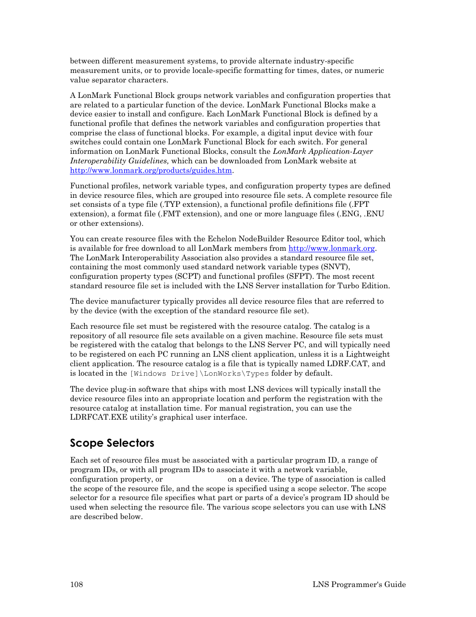 Scope selectors | Echelon LNS User Manual | Page 122 / 368
