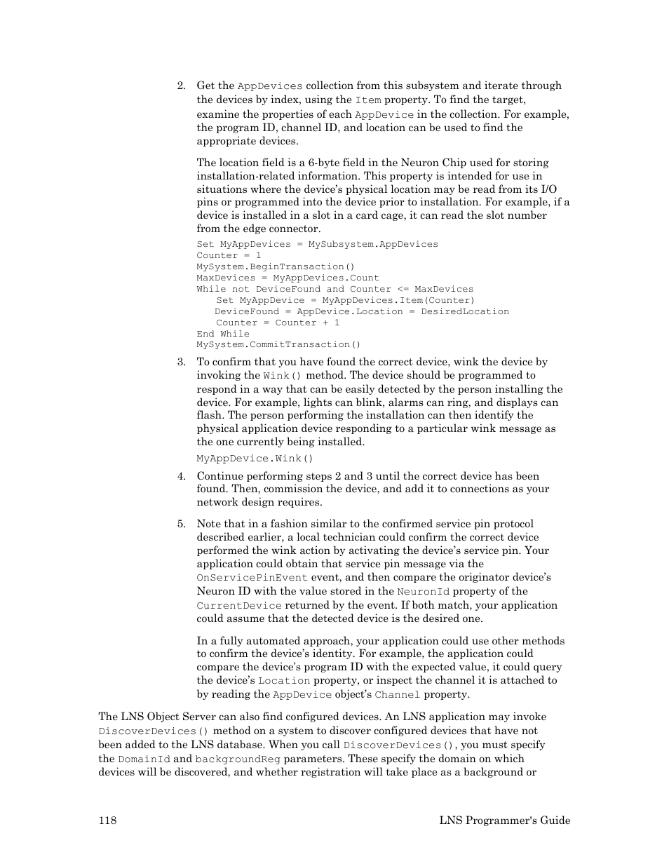 Echelon LNS User Manual | Page 132 / 368