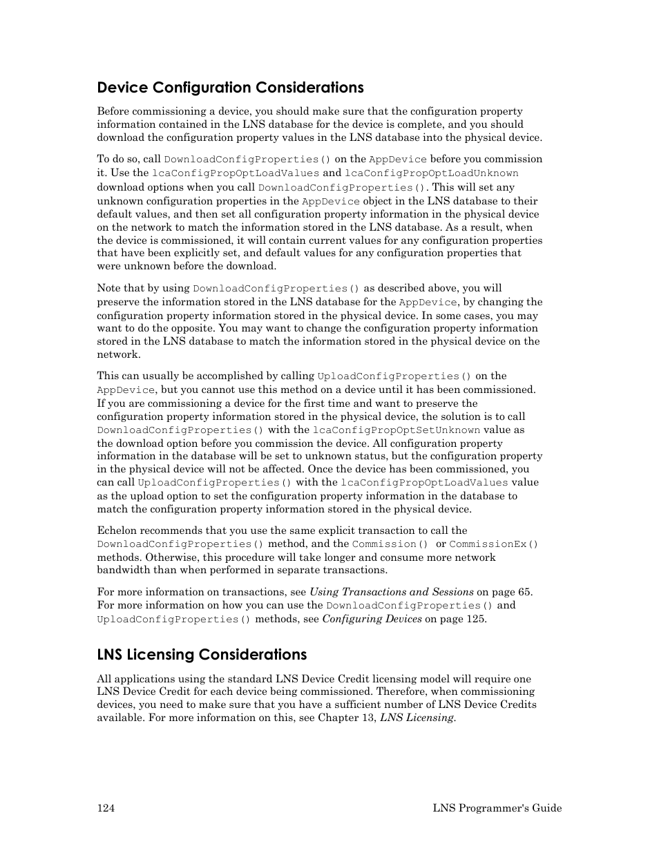 Device configuration considerations, Lns licensing considerations | Echelon LNS User Manual | Page 138 / 368