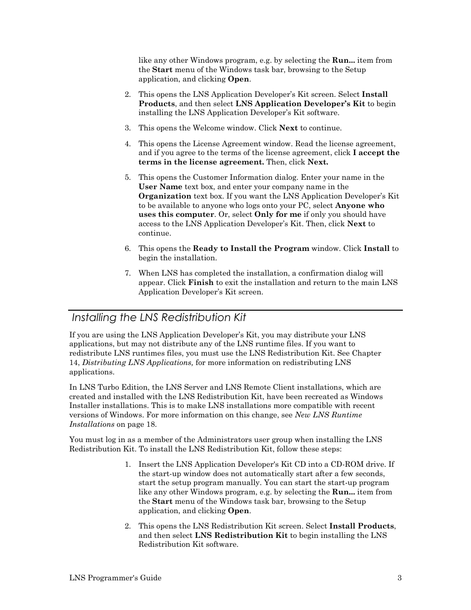 Installing the lns redistribution kit | Echelon LNS User Manual | Page 17 / 368