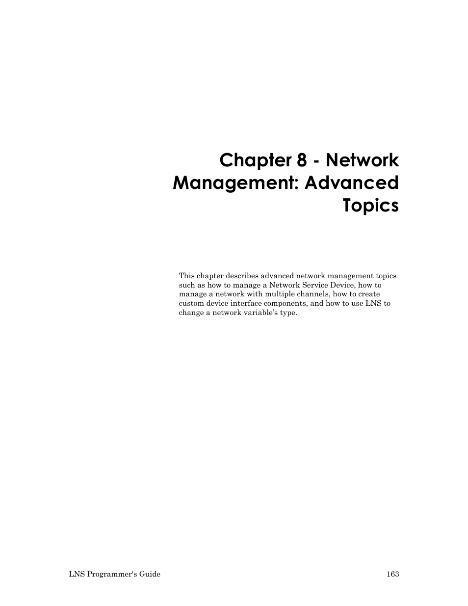 Chapter 8 - network management: advanced topics | Echelon LNS User Manual | Page 177 / 368