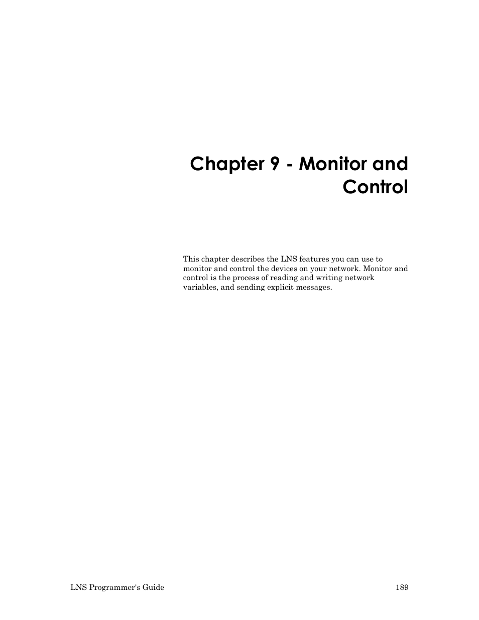 Chapter 9 - monitor and control | Echelon LNS User Manual | Page 203 / 368