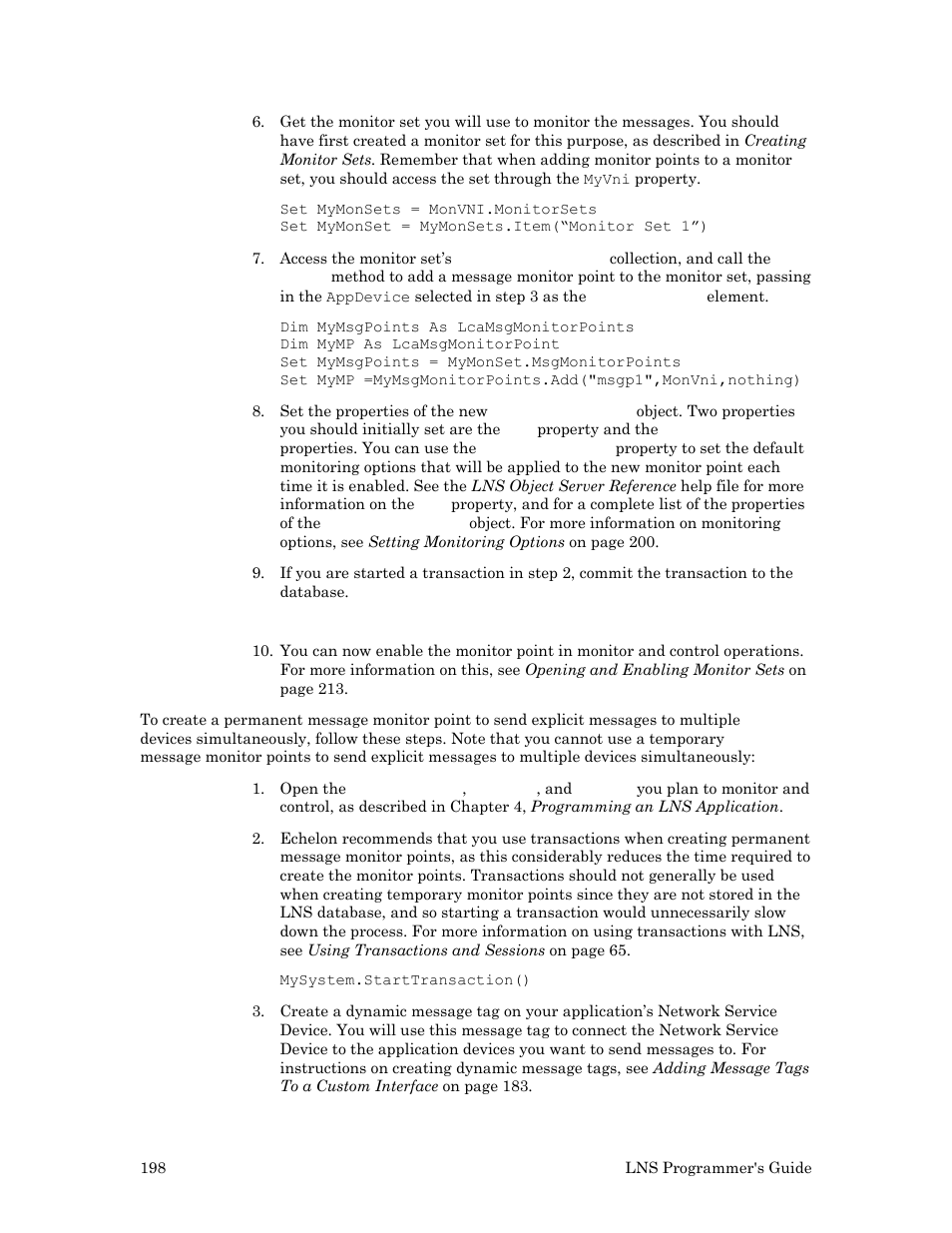 Echelon LNS User Manual | Page 212 / 368
