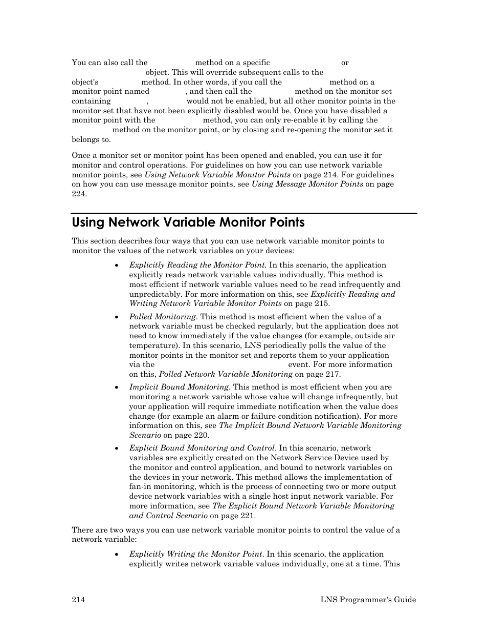 Using network variable monitor points, Using network variable, Monitor points | Echelon LNS User Manual | Page 228 / 368