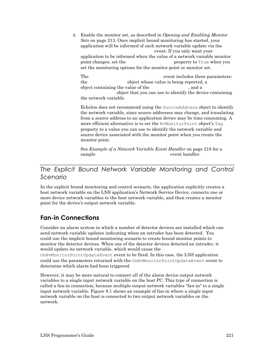 Fan-in connections | Echelon LNS User Manual | Page 235 / 368
