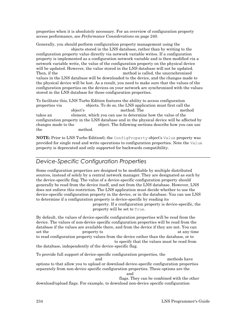 Device-specific configuration properties | Echelon LNS User Manual | Page 248 / 368