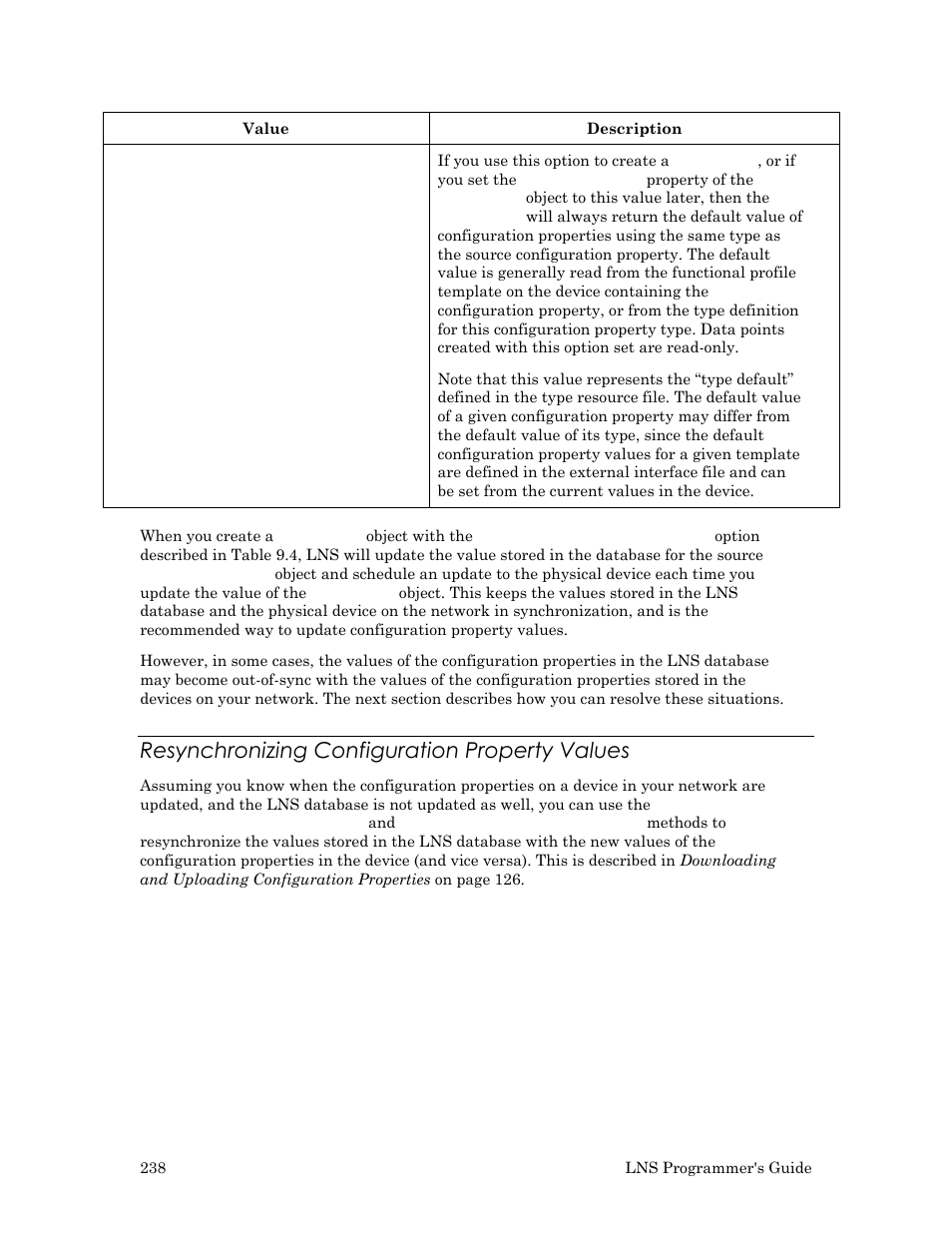 Resynchronizing configuration property values | Echelon LNS User Manual | Page 252 / 368